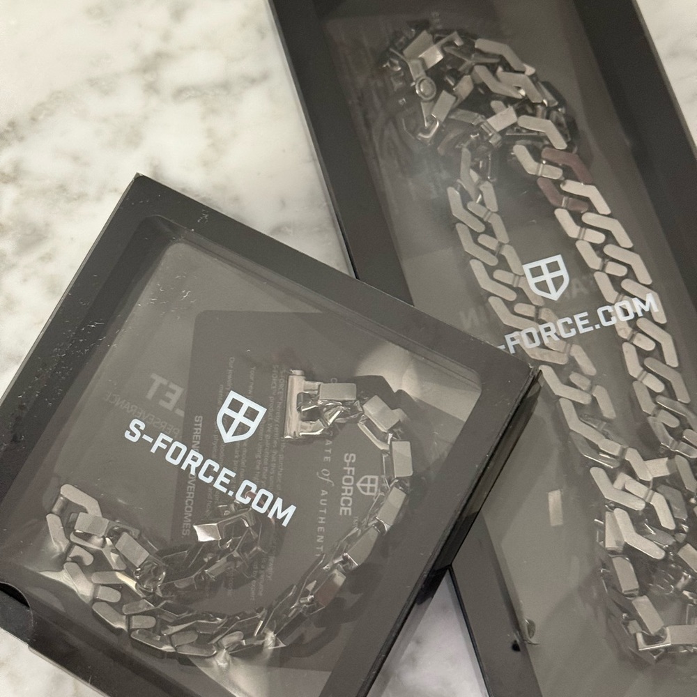 S- Force Titan Silver Chain Bracelet for Men